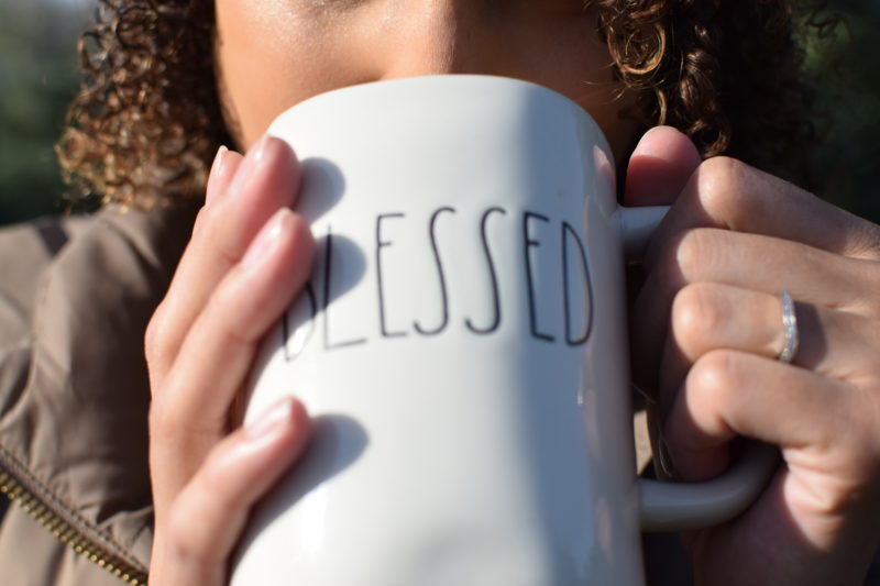 blessed mug, hot chocolate